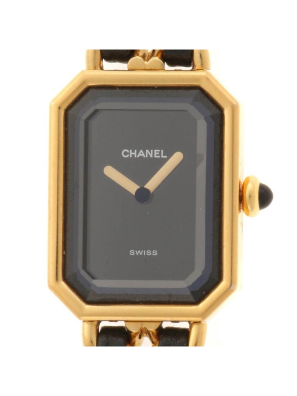 Chanel Premiere L Watch Leather Quartz Black